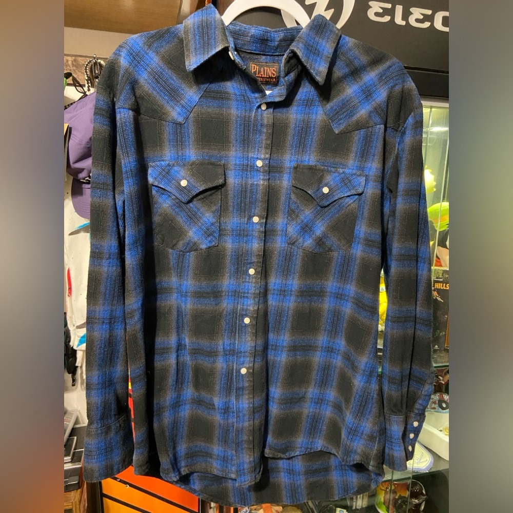 Vintage Plains Westen wear  flannel button up shirt